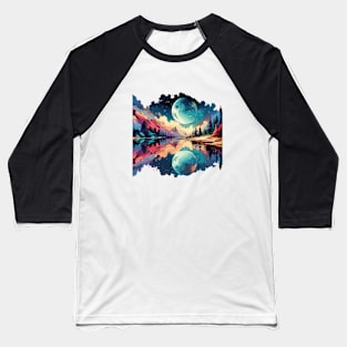 Moon Reflection Baseball T-Shirt